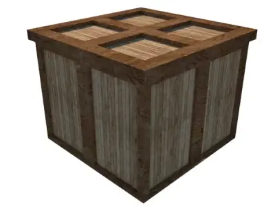 wooden box Free 3D model
