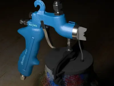 Pistol paint 3D model