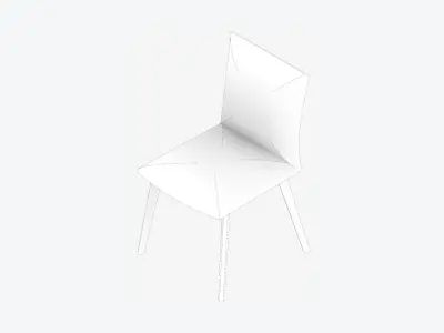 Furniture - Chair - Contemporary - Wooden - Feet Low-poly 3D model