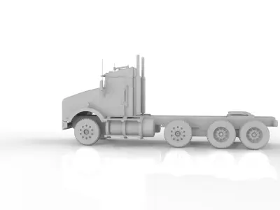 Kenworth T800 Chassis Truck 4axle 2005 3D print model