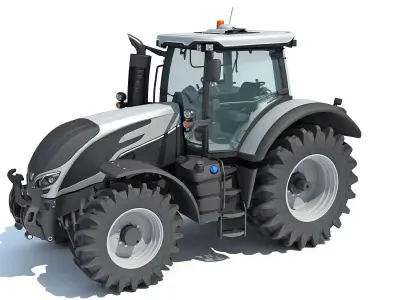 3D Farm Tractor 3D model