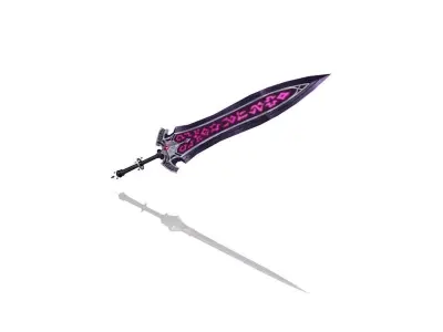Runic Greatsword Low-poly 3D model