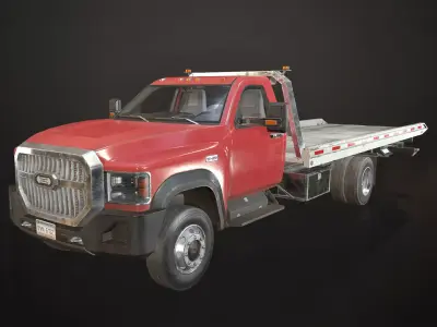 Medium Duty Truck VX400 - Rollback Low-poly 3D model
