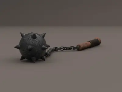 Medieval Weapon Morning Star Low-poly 3D model