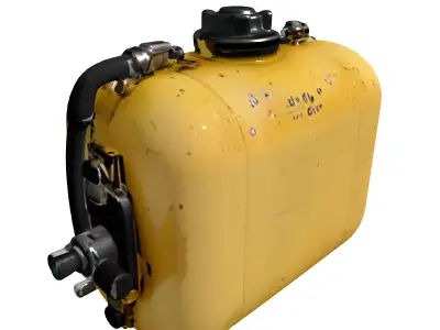 Worn Industrial Fuel Tank Asset Low-poly 3D model