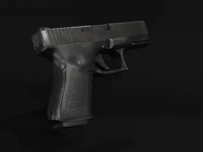 Glock 19 lowpoly Low-poly 3D model
