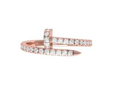 Nail Round Stone Ring  3D print model