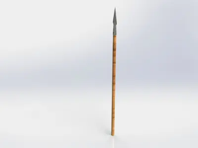 WG 7011 - Short spear Low-poly 3D model