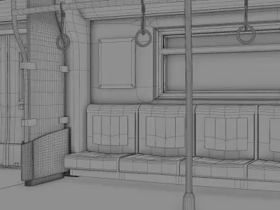 Decent-Looking 3D Train Model Photorealistic 3D model