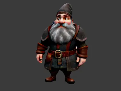 Medieval Man Low-poly 3D model