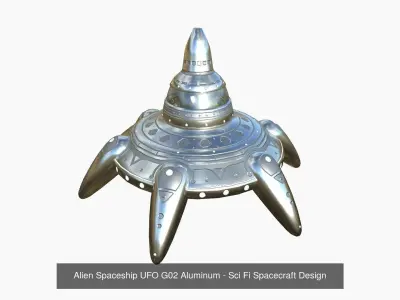 10 Alien Spaceship UFO G Collection - Sci Fi Spacecraft Design 3D Model Pack