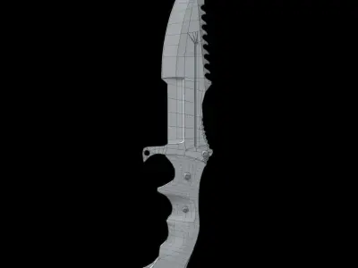 Hunstman Knife Low-poly 3D model