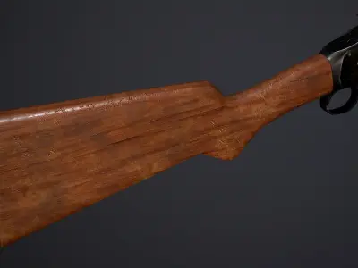 Winchester M1897 PBR Low-Poly Game Ready Low-poly 3D model