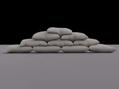 Sandbag shelter for military diorama scale 1 35 3D print model