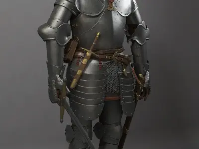 Knight medieval armor 3D model