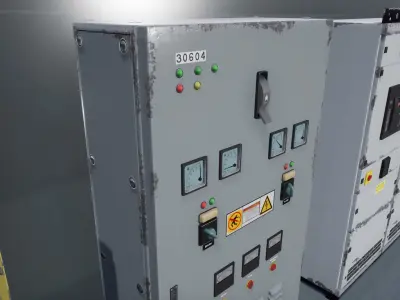 Industrial Control Panel Low-poly 3D model