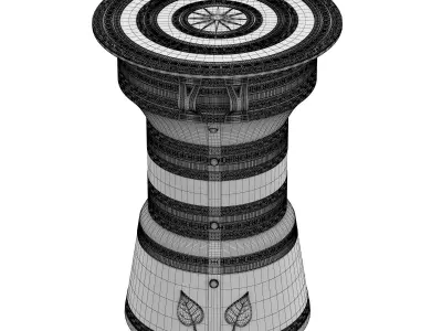 PALECEK RAIN DRUM TABLE 3D model