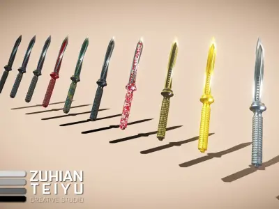 Tactical Knives 3D model