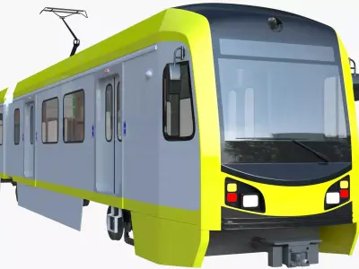 LA metro train 3D model