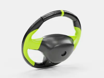 Lamon Green Cover Steering Wheel  3D model