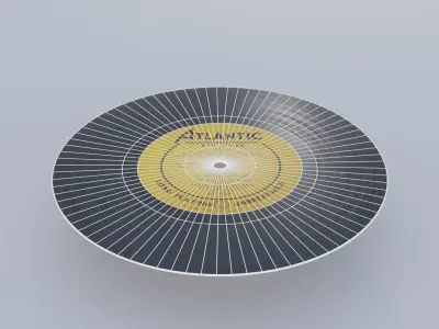 Retro Vinyl Disk with 4K Textures Low-poly 3D model