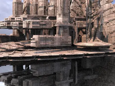 Mayan Xaman Dreadnaught city 2 3D model