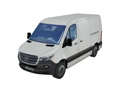 Mercedes Benz Sprinter L1 2020 panel van low poly model  Low-poly 3D model