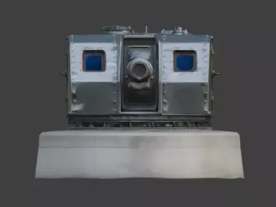 WWII Coastal Defense Battery 3D Model Low-poly 3D model