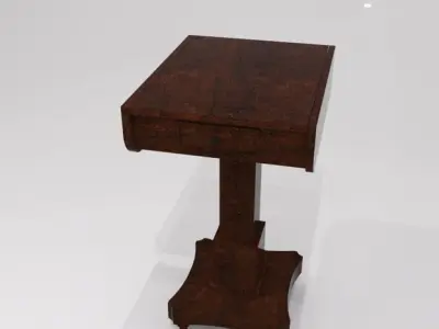 antique pembroke table h70 w38 d48 cms Low-poly 3D model
