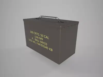 Ammo Box Low-poly 3D model