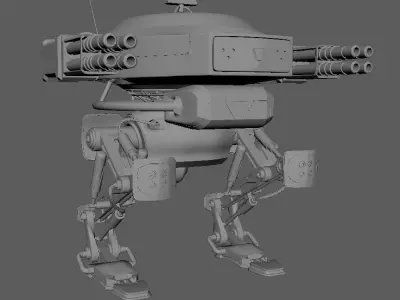 Cybernetic Mech Free 3D model