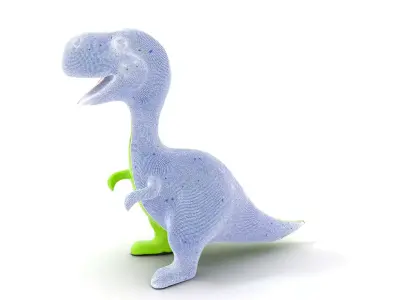 Green Dino Cartoon model pack Low-poly 3D model