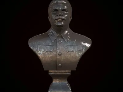 Stalin bust of mao tse tung Low-poly 3D model