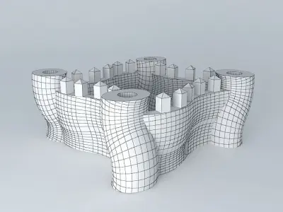 Distorted Castle 2 Free 3D model