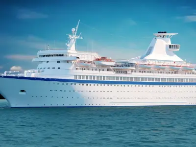 Vintage Cruiseship High-Detail 3D model