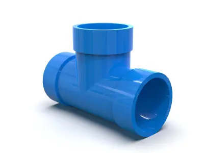 PVC T Joint pipe 3D print model