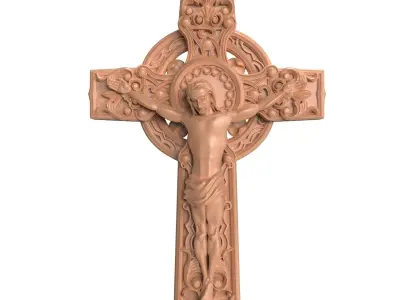 Amulet Necklace Crucifix Jesu Christ Religious for 3d  Casting  3D print model