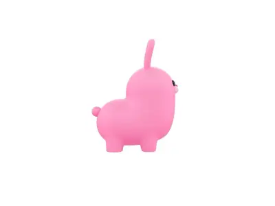 Pink Bunny Character 3D model