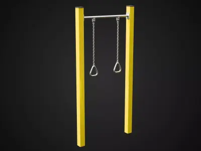 Trapeze Rings Low-poly 3D model