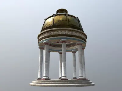 Ancient Greek Temple Gazebo Low-poly 3D model