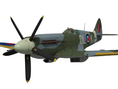 Supermarine Spitfire Mk-XIV 3D model purchase