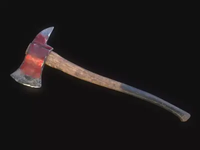 Fire Axe Low-poly 3D model buy
