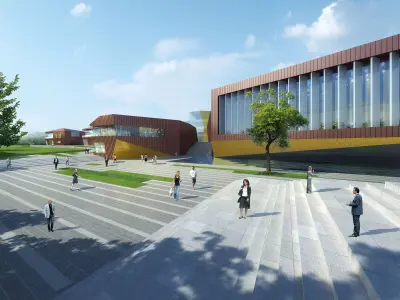 3Dmax fashion city commercial square building 359 3D model