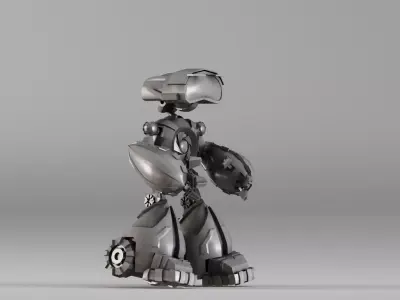 S00013 Stylized Compact Sci-Fi Robot 3D model