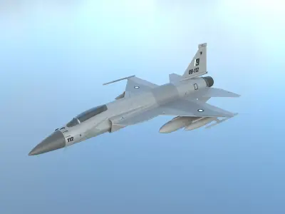 JF-17 Thunder Low-poly 3D model
