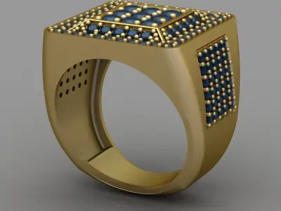 Antique Diamond Ring 3D print model