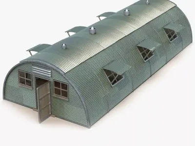 Quonset Barrack 3D model