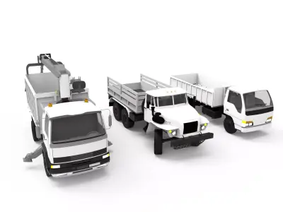 Garbage truck 3D model buy