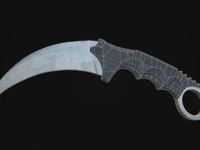 Karambit knife Low-poly 3D model get