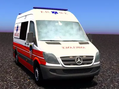 Mercedes Benz Sprinter 311 CDI New York City Ambulance 3D model